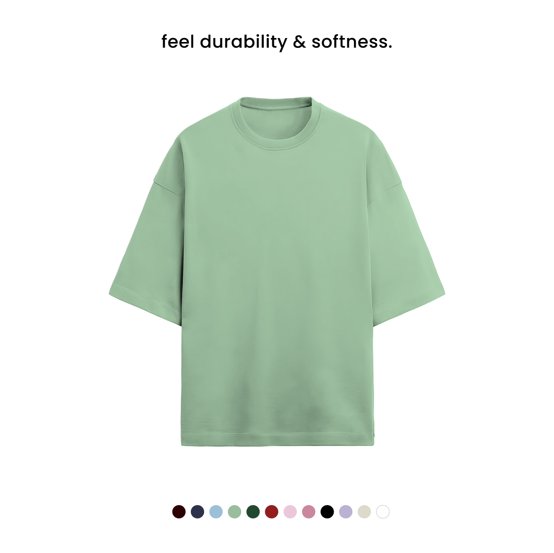 TERRY COTTON OVERSIZED TEE  [12 Solid Colours] [280 GSM]