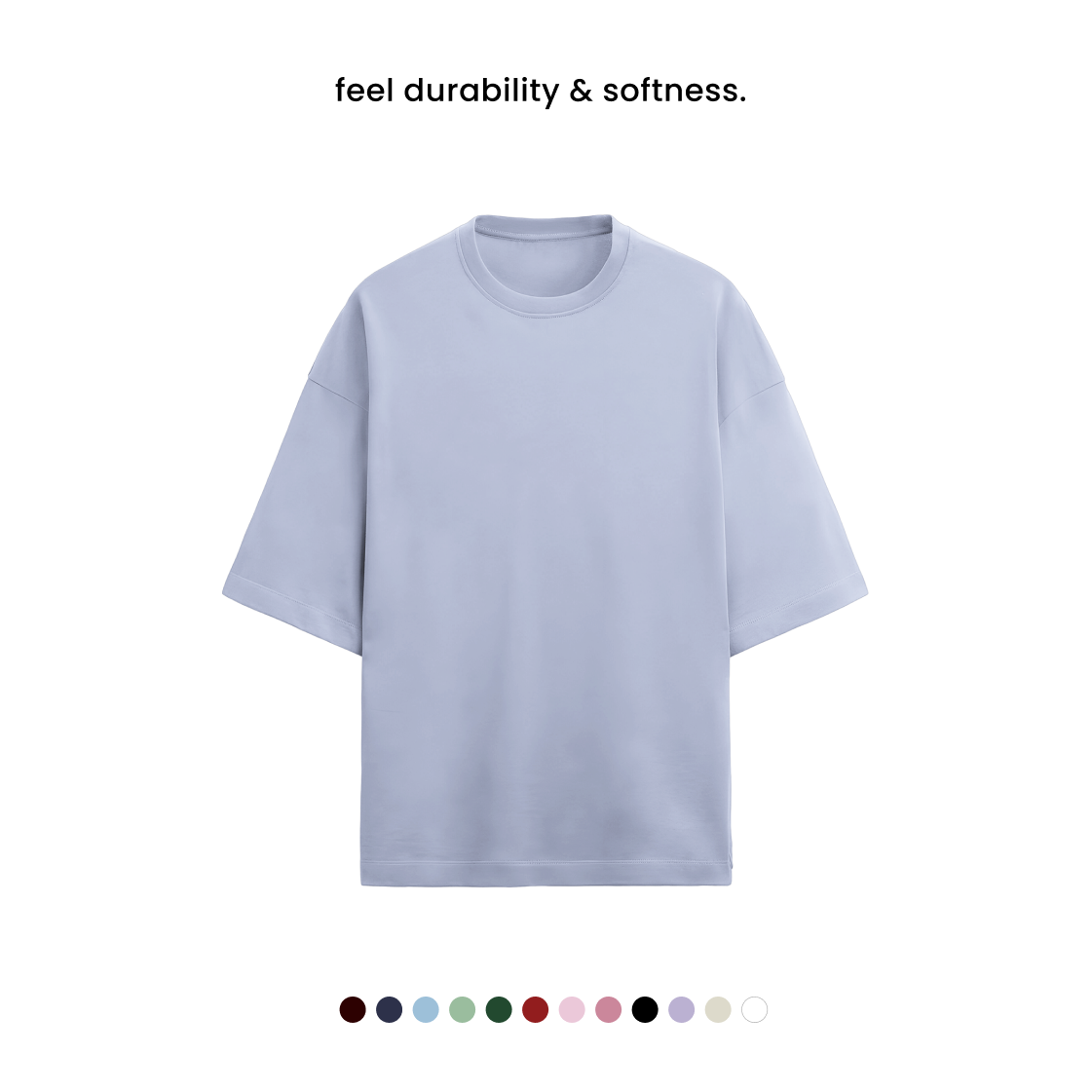 TERRY COTTON OVERSIZED TEE  [12 Solid Colours] [280 GSM]