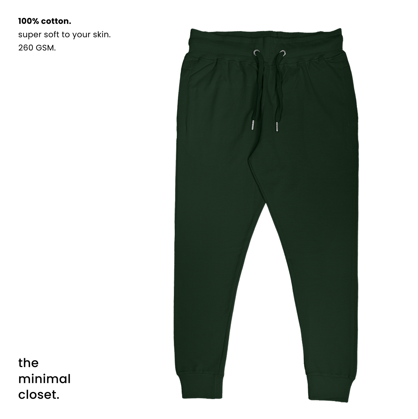 SOLID JOGGERS  [7 Solid Colours] [260 GSM]