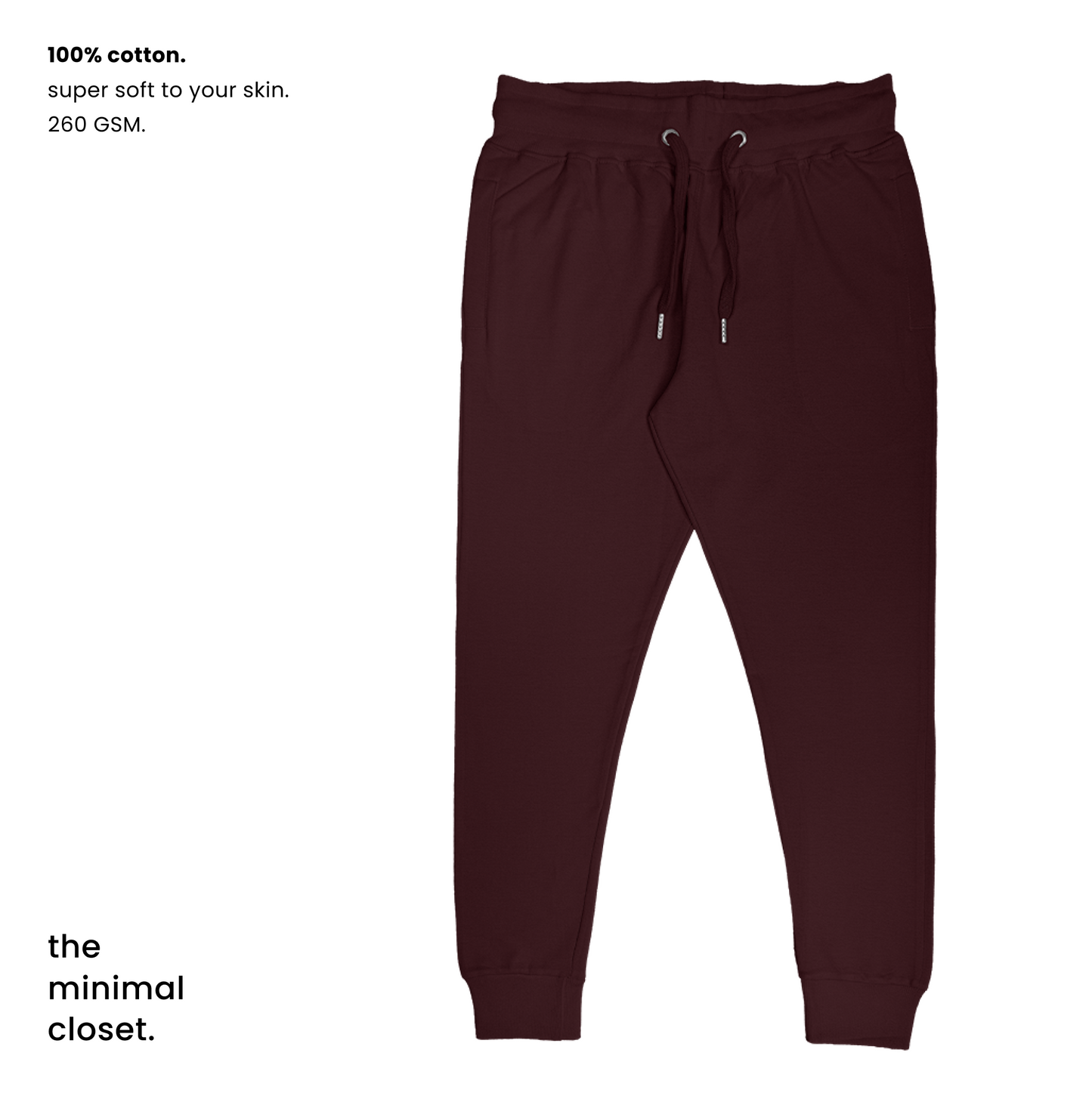 SOLID JOGGERS  [7 Solid Colours] [260 GSM]