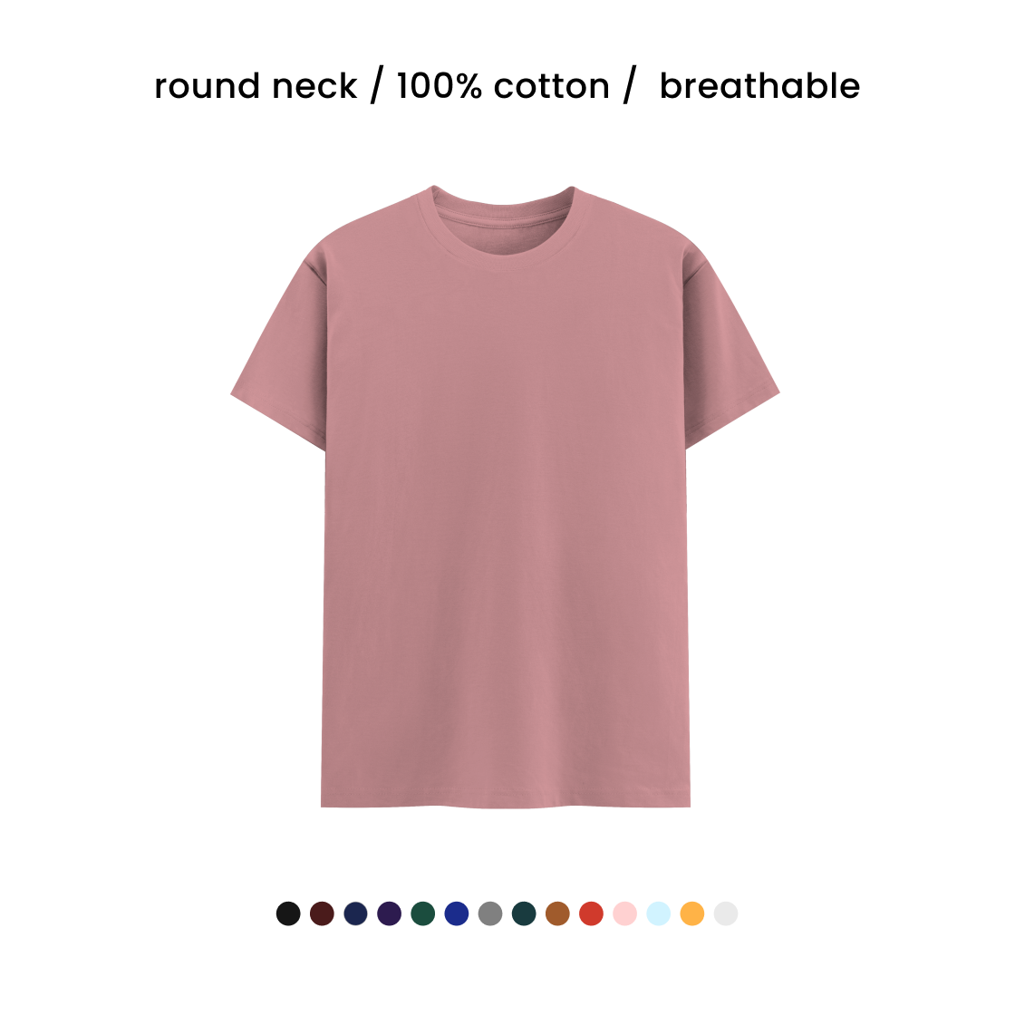 SUPER COMBED COTTON ROUND NECK TEE [180 GSM] [15+ COLOURS]