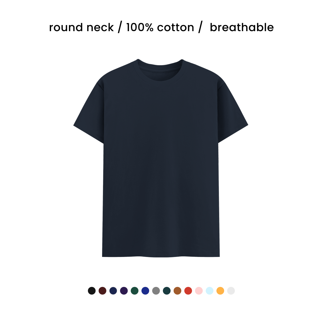 SUPER COMBED COTTON ROUND NECK TEE [180 GSM] [15+ COLOURS]