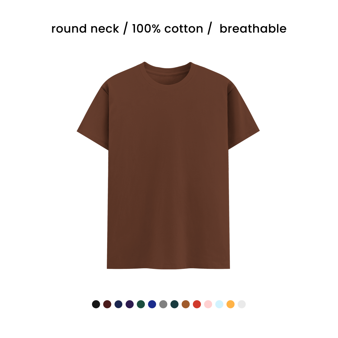 SUPER COMBED COTTON ROUND NECK TEE [180 GSM] [15+ COLOURS]