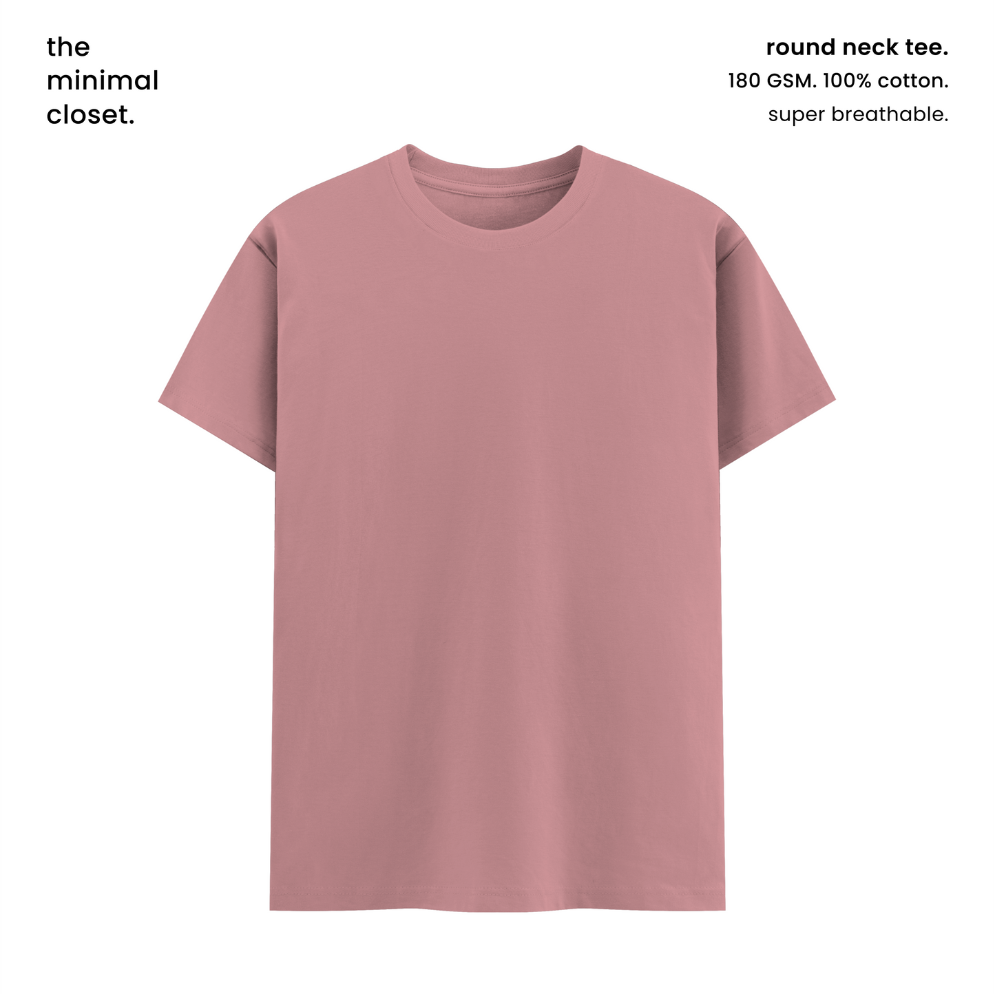 SUPER COMBED COTTON ROUND NECK TEE [180 GSM] [15+ COLOURS]