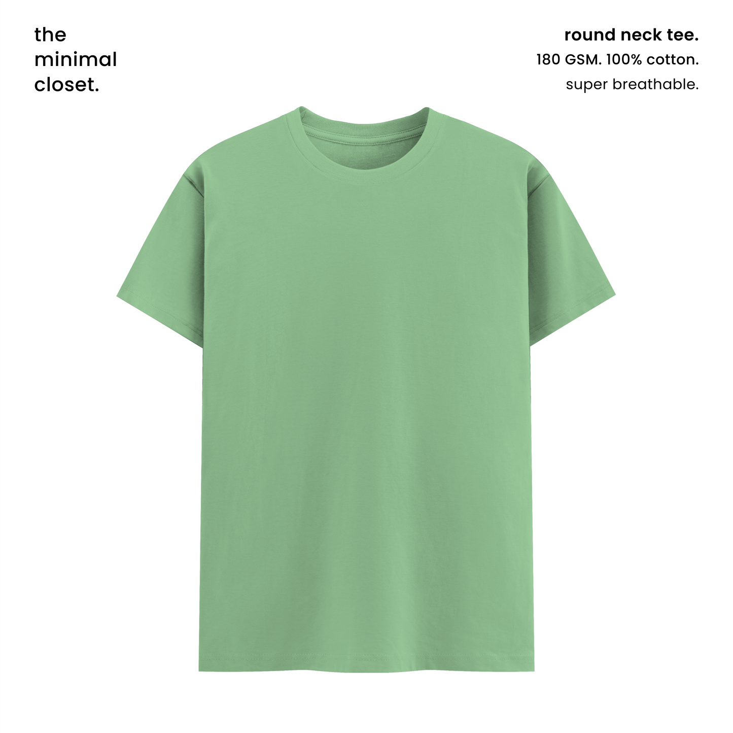 SUPER COMBED COTTON ROUND NECK TEE [180 GSM] [15+ COLOURS]