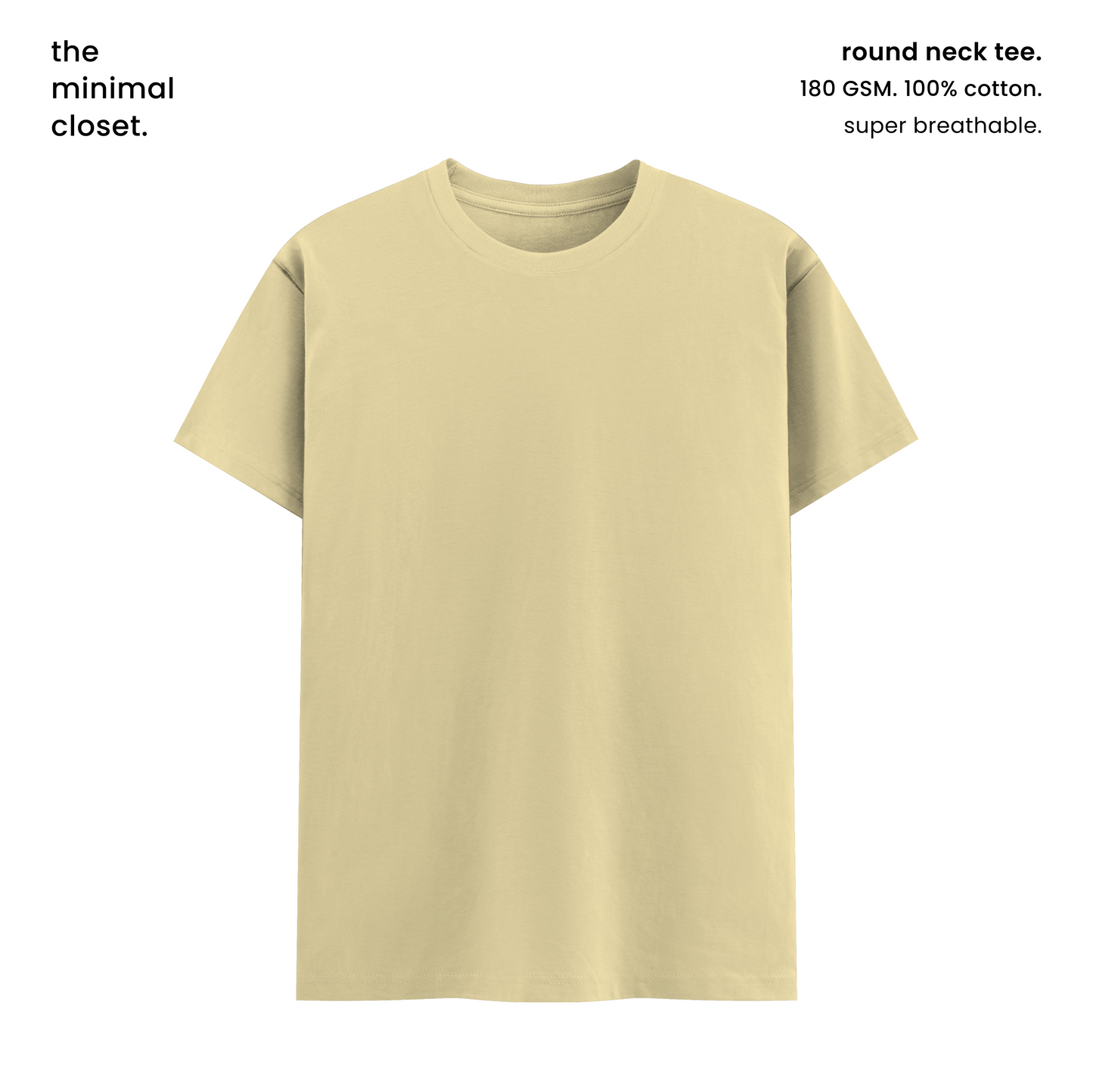 SUPER COMBED COTTON ROUND NECK TEE [180 GSM] [15+ COLOURS]