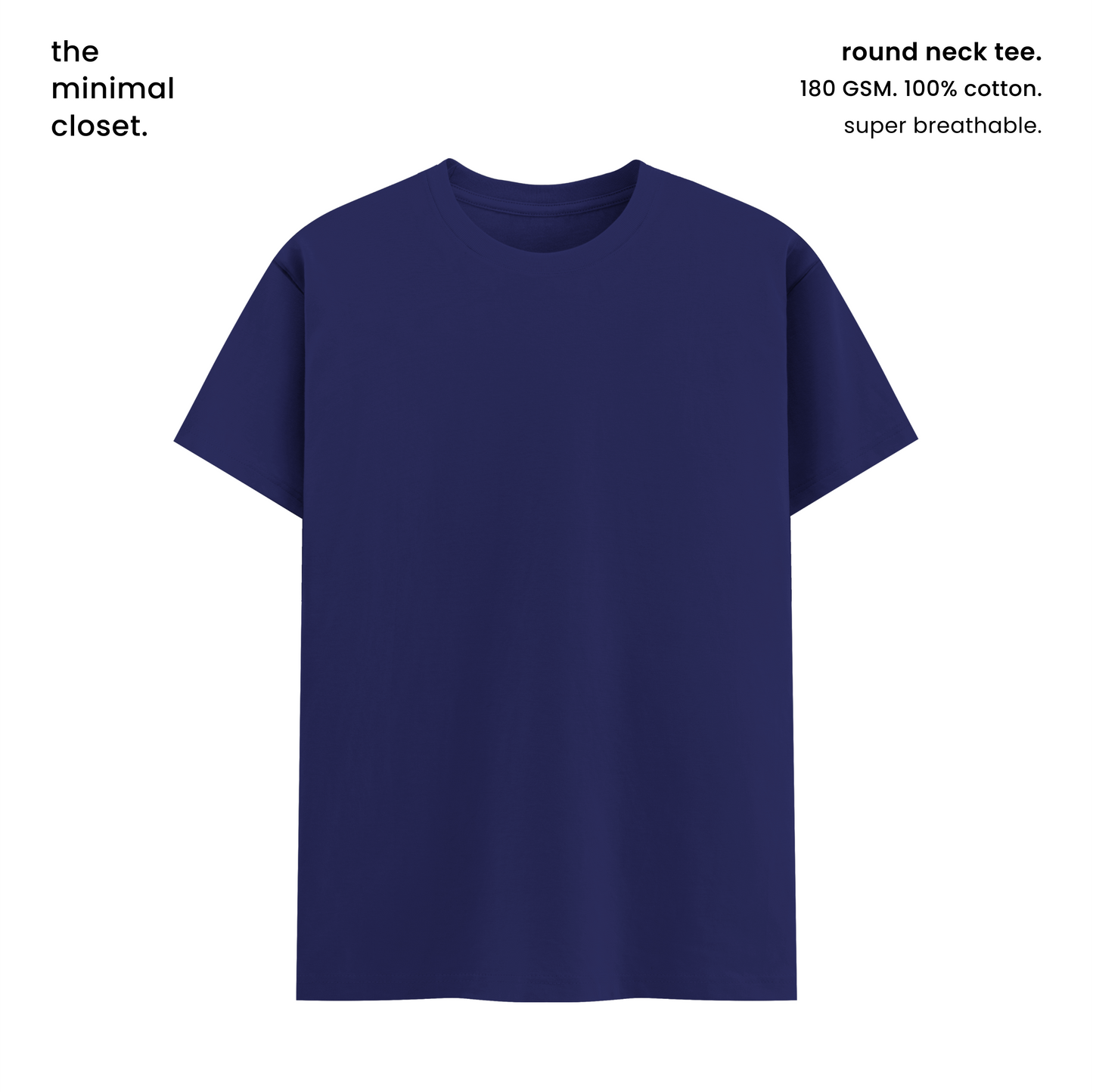 SUPER COMBED COTTON ROUND NECK TEE [180 GSM] [15+ COLOURS]