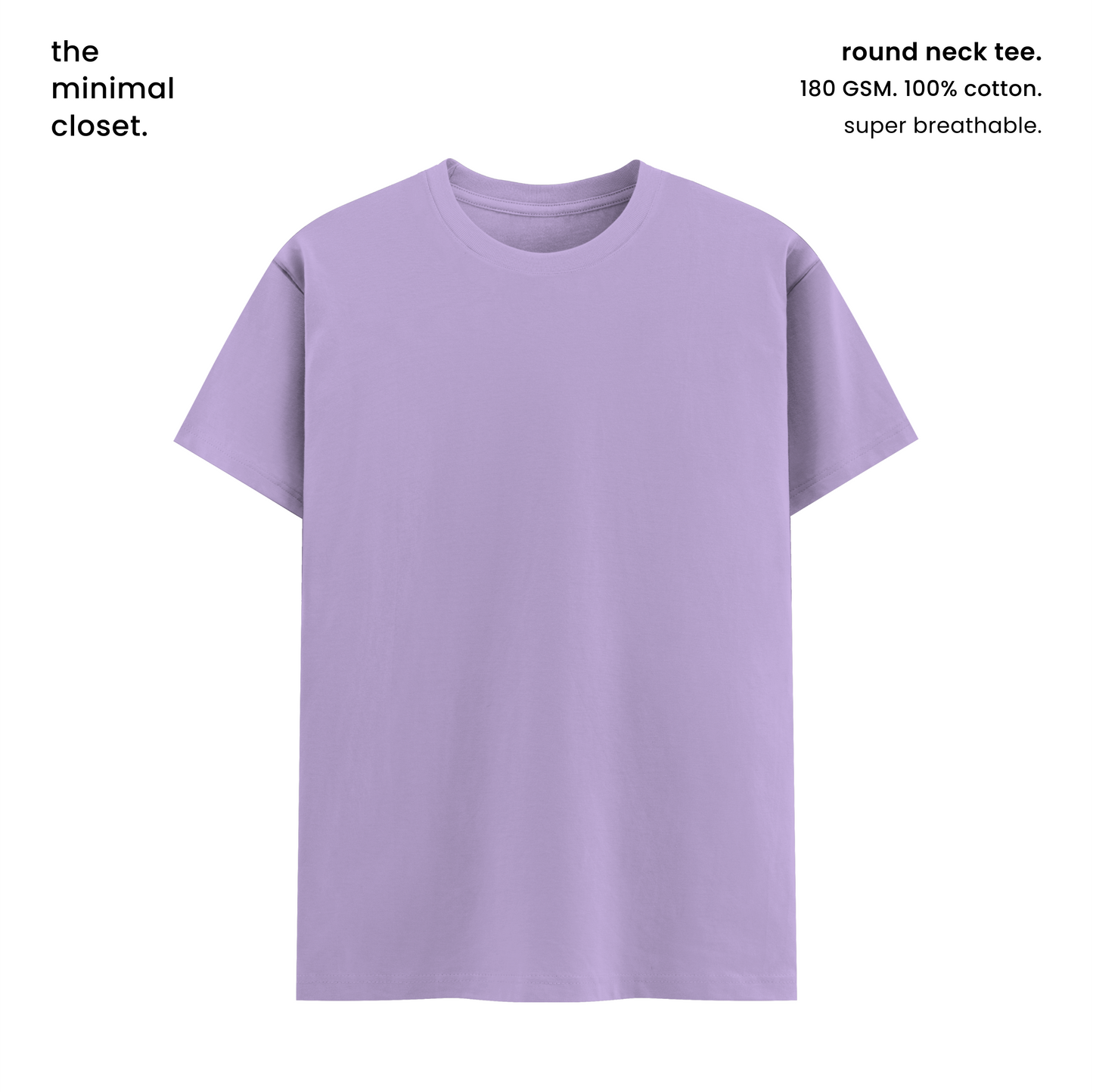 SUPER COMBED COTTON ROUND NECK TEE [180 GSM] [15+ COLOURS]