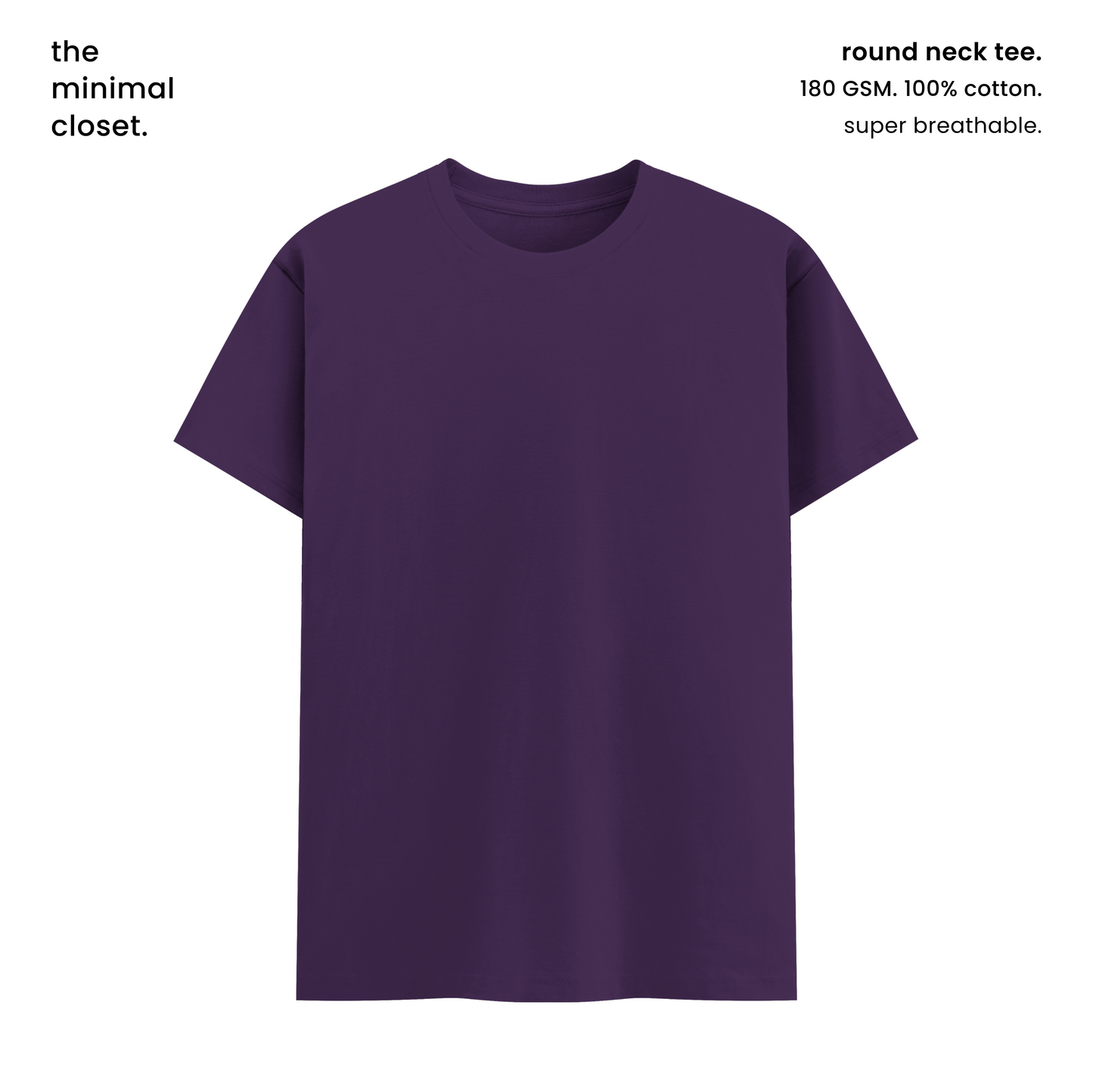 SUPER COMBED COTTON ROUND NECK TEE [180 GSM] [15+ COLOURS]