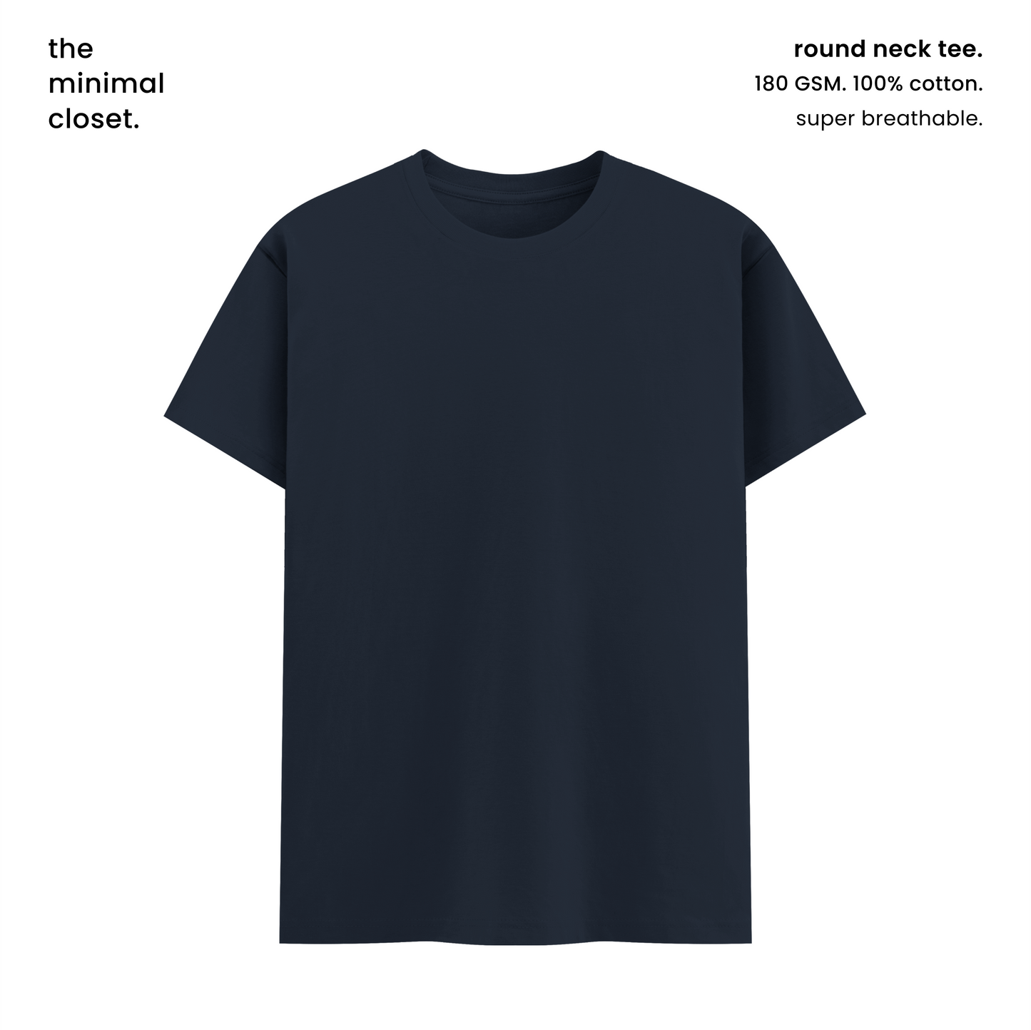 SUPER COMBED COTTON ROUND NECK TEE [180 GSM] [15+ COLOURS]