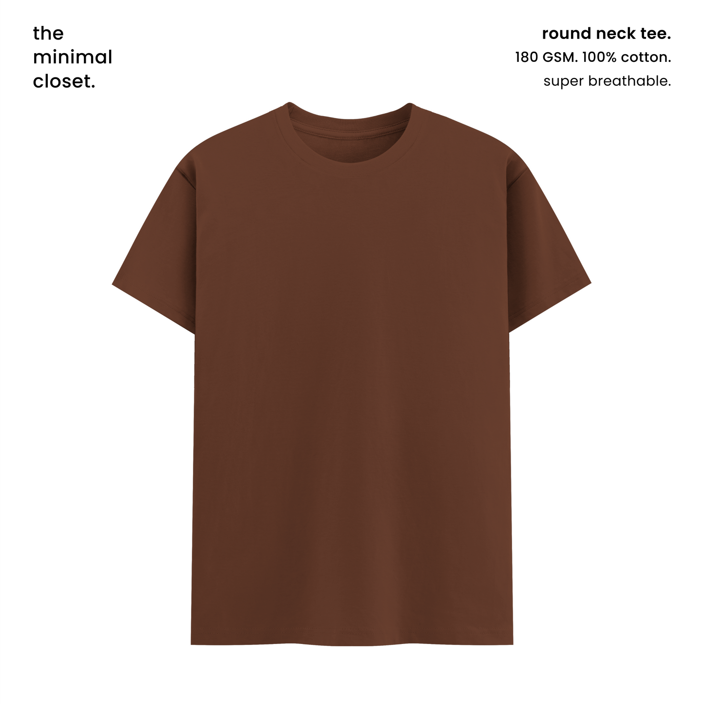 SUPER COMBED COTTON ROUND NECK TEE [180 GSM] [15+ COLOURS]