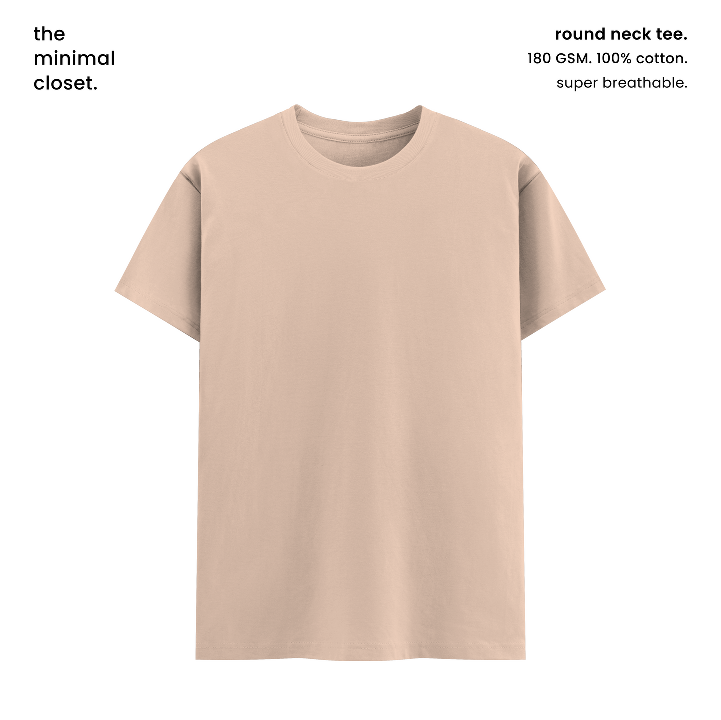 SUPER COMBED COTTON ROUND NECK TEE [180 GSM] [15+ COLOURS]