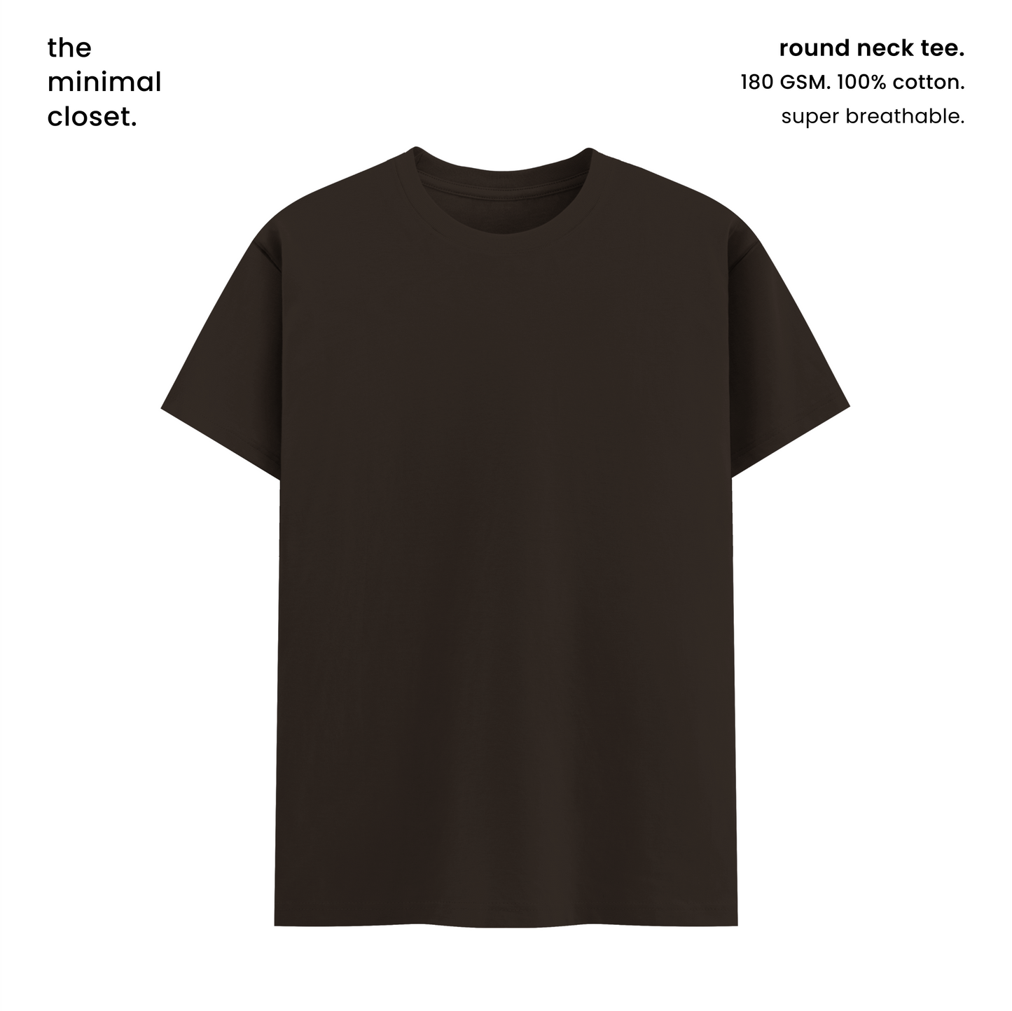 SUPER COMBED COTTON ROUND NECK TEE [180 GSM] [15+ COLOURS]