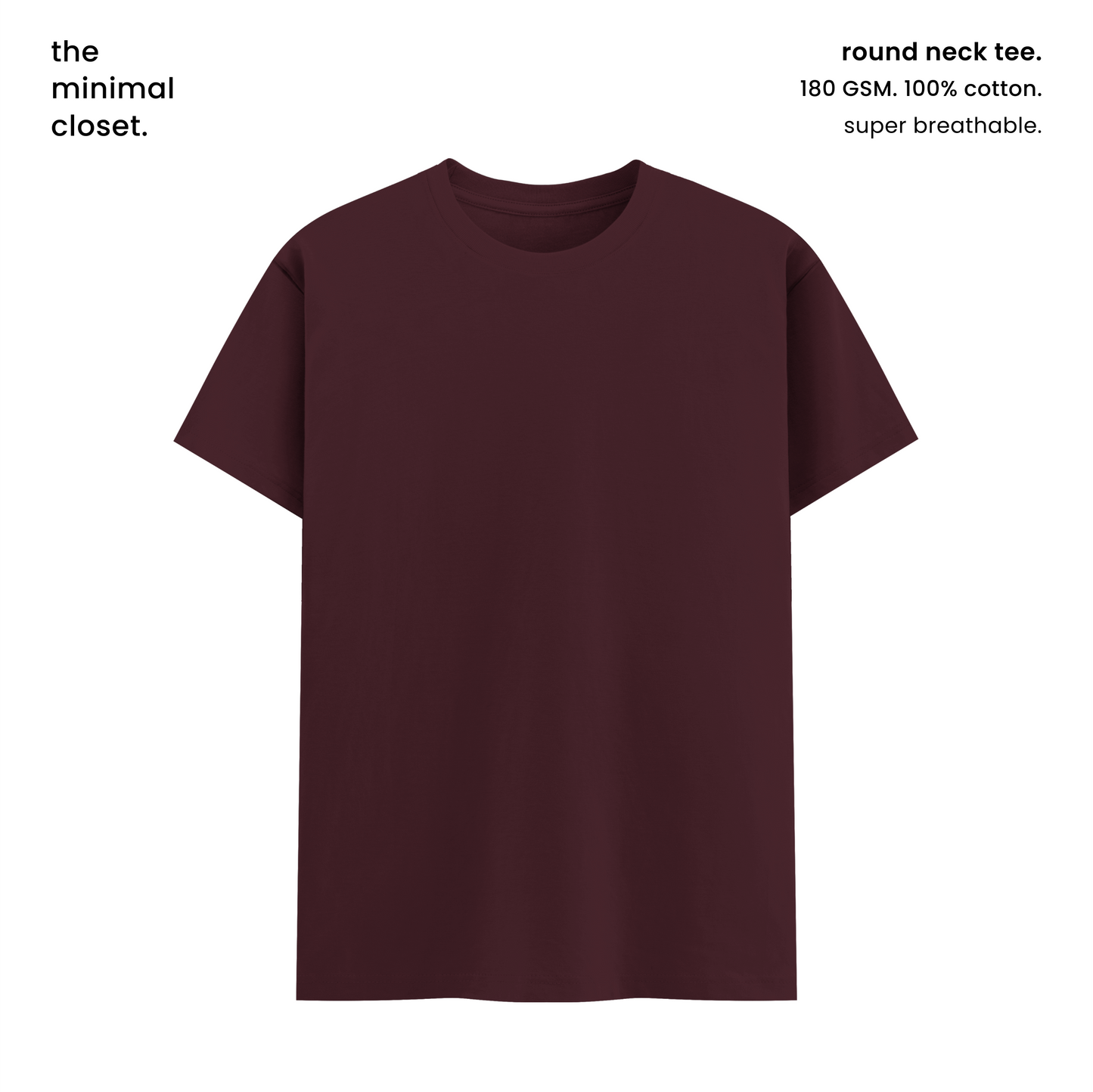 SUPER COMBED COTTON ROUND NECK TEE [180 GSM] [15+ COLOURS]