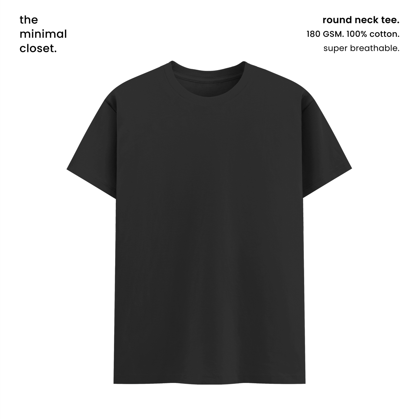 SUPER COMBED COTTON ROUND NECK TEE [180 GSM] [15+ COLOURS]