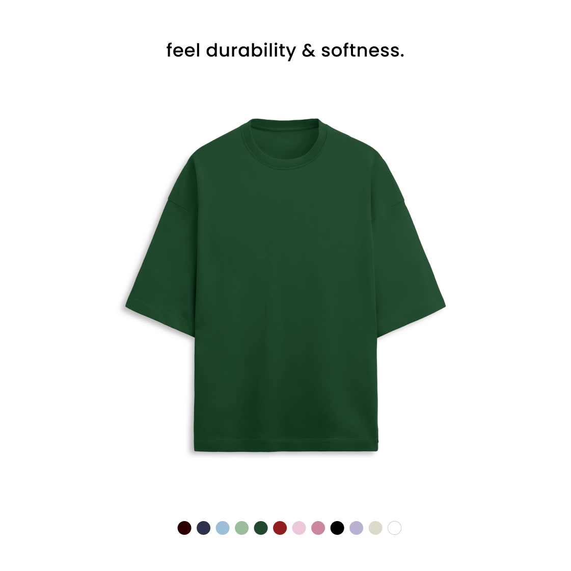 TERRY COTTON OVERSIZED TEE  [12 Solid Colours] [280 GSM]