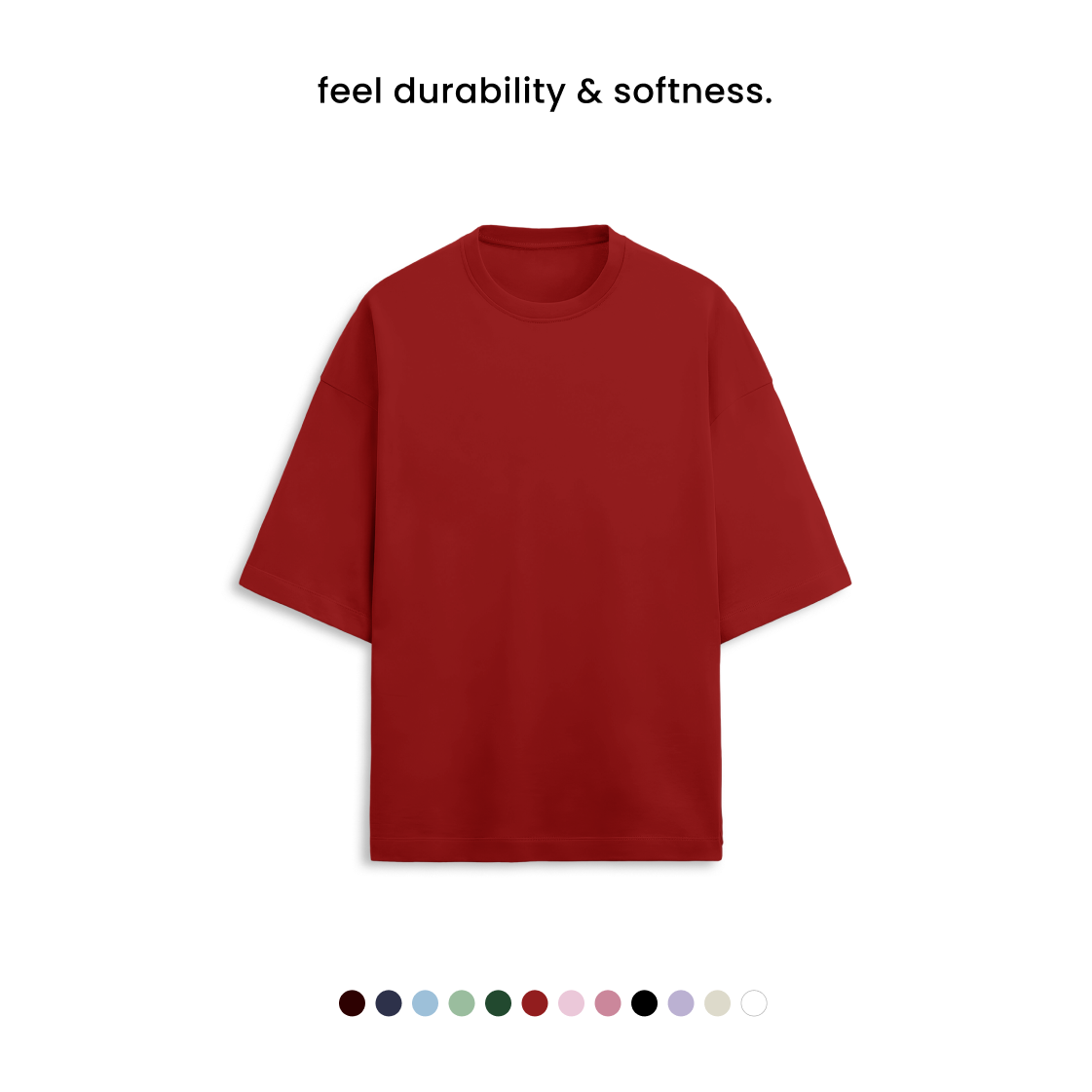 TERRY COTTON OVERSIZED TEE  [12 Solid Colours] [280 GSM]