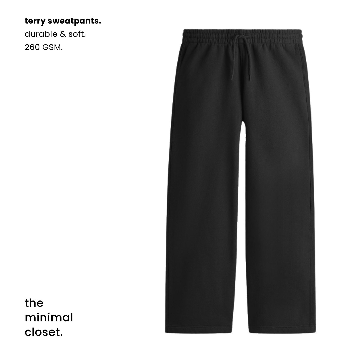 TERRY COTTON SWEATPANTS [260 GSM] [LOOSE FIT]