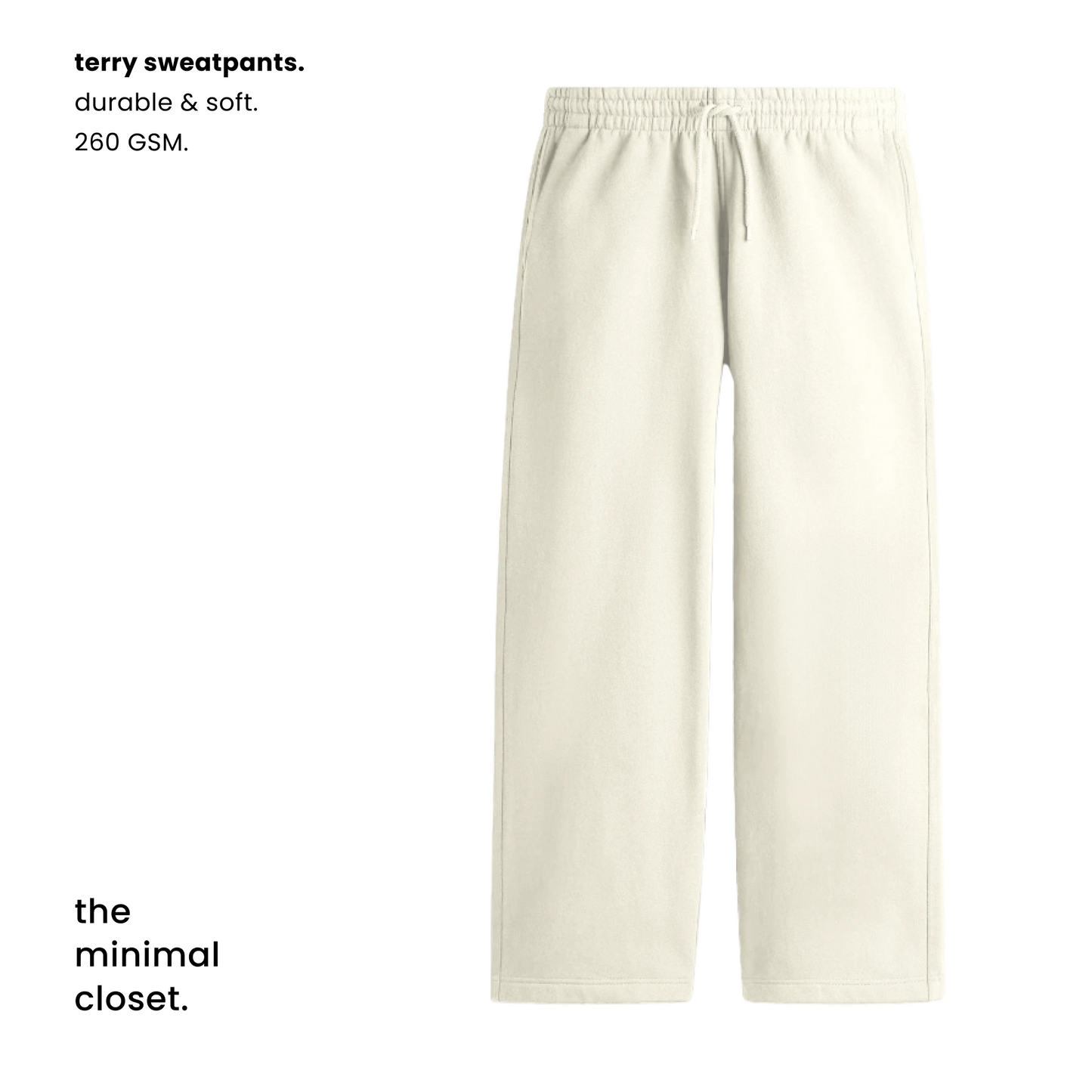 TERRY COTTON SWEATPANTS [260 GSM] [LOOSE FIT]