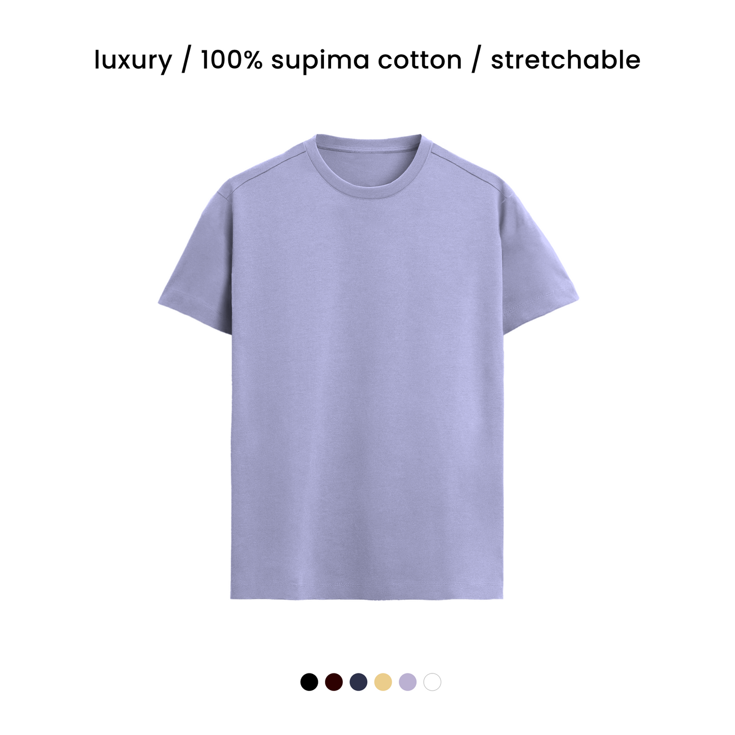 LUXURY SUPIMA COTTON TEE [6 Solid Colours] [160 GSM]