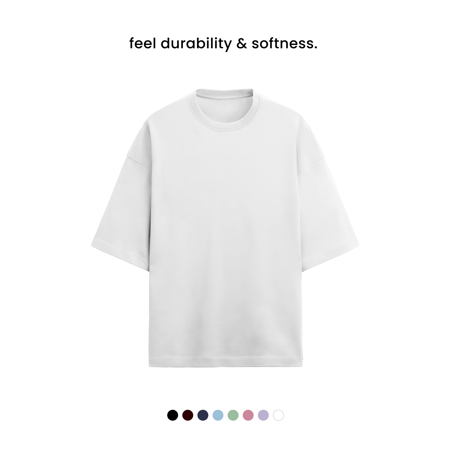 TERRY COTTON OVERSIZED TEE  [8 Solid Colours] [280 GSM]