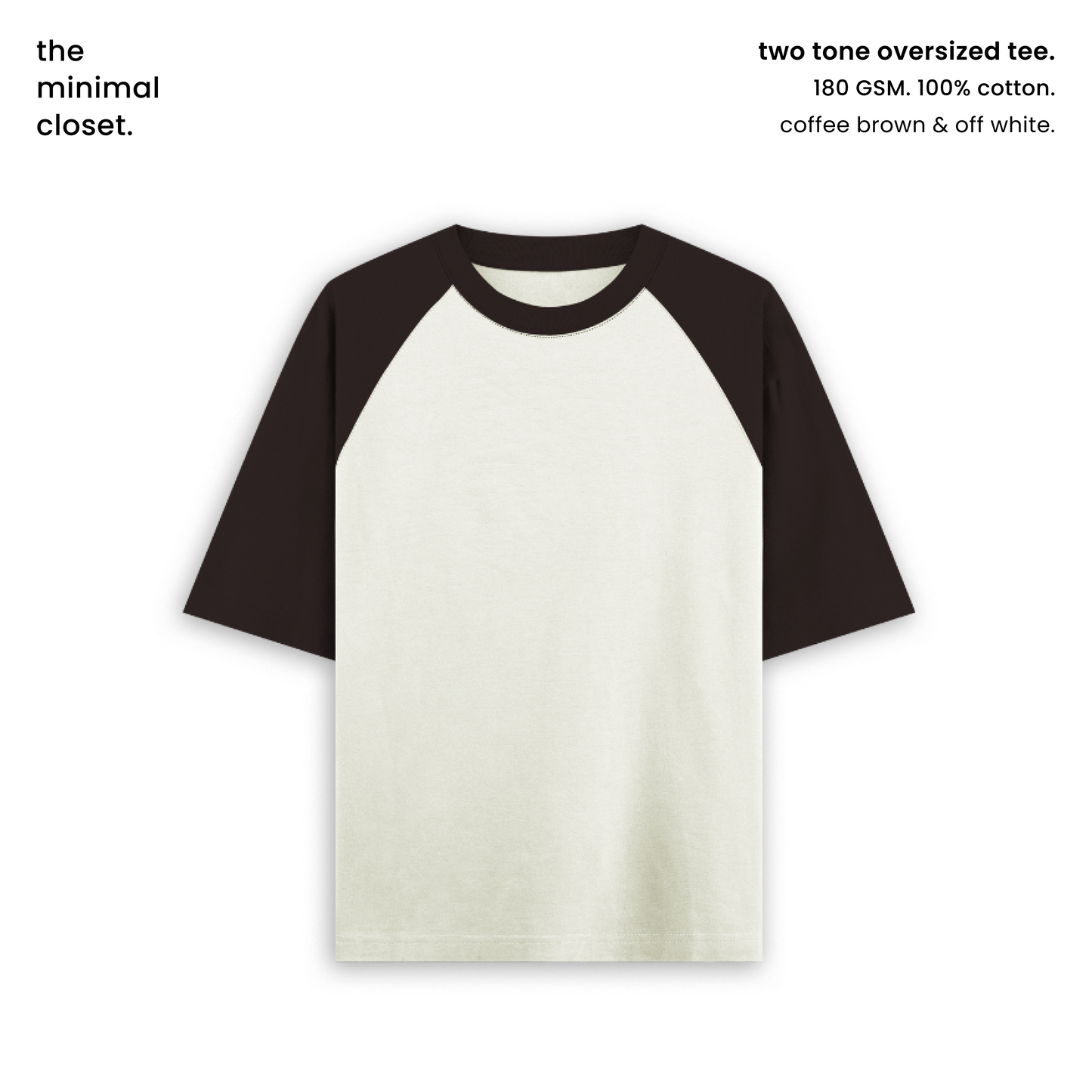 TWO TONED OVERSIZED TEE [4 COLOURS] [180 GSM, 100% COTTON]