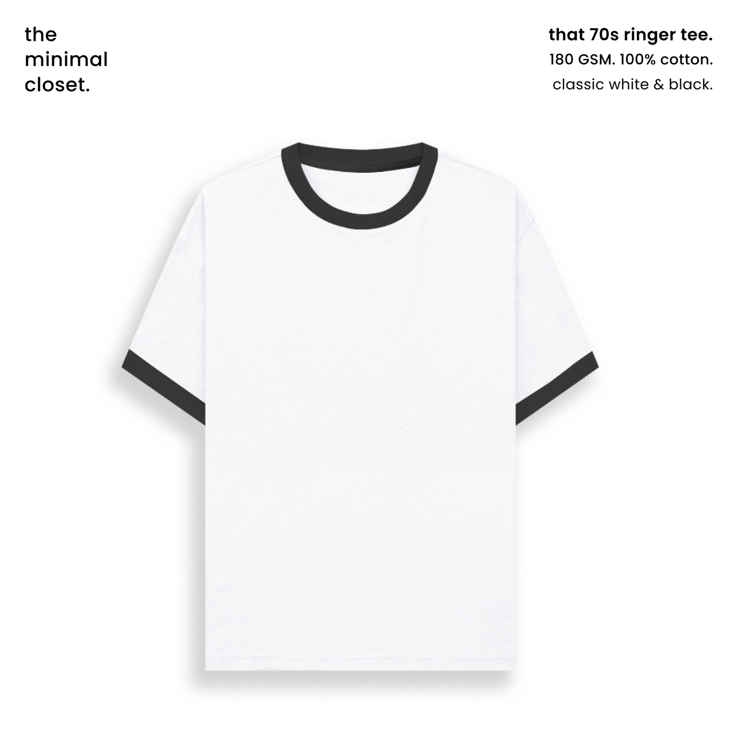 THAT 70s RINGER TEE [4 COLOURS] [180GSM, 100% COTTON]
