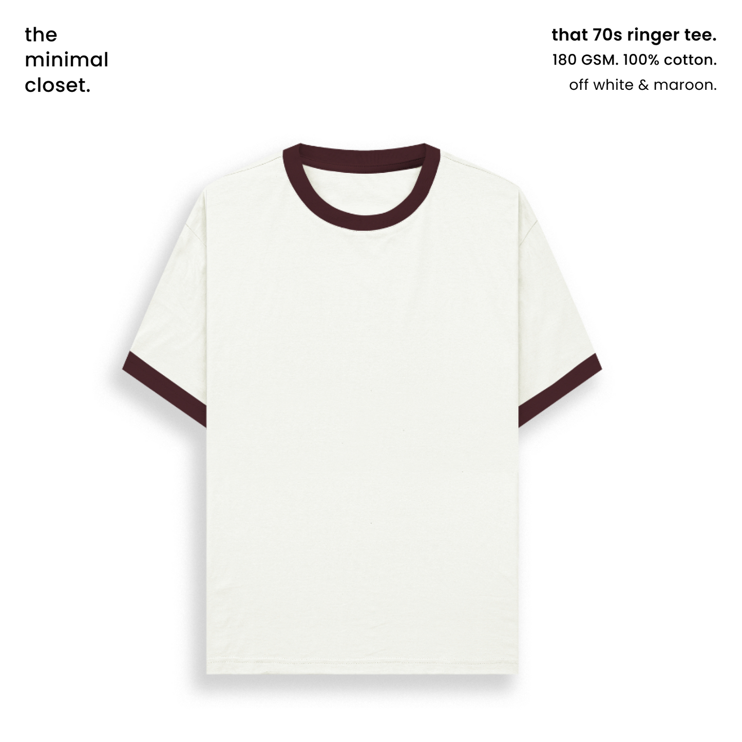 THAT 70s RINGER TEE [4 COLOURS] [180GSM, 100% COTTON]